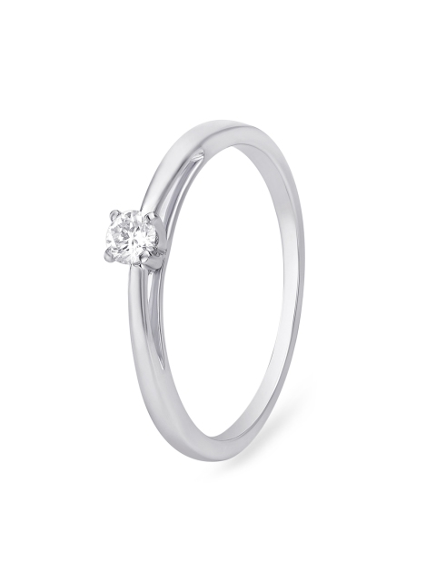 

Mia by Tanishq 14KT White Gold Ring for Women Studded with Diamond, Silver