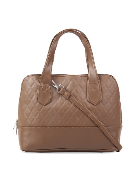 

Toteteca Brown Textured Handheld Bag