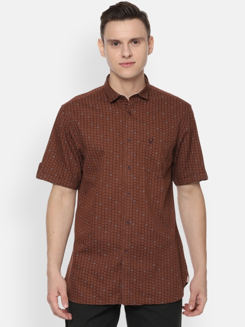 

Allen Solly Men Brown Slim Fit Printed Casual Shirt