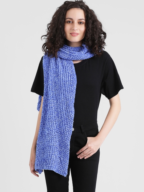 

Zink London Women Blue Self Design Woolen Scarf