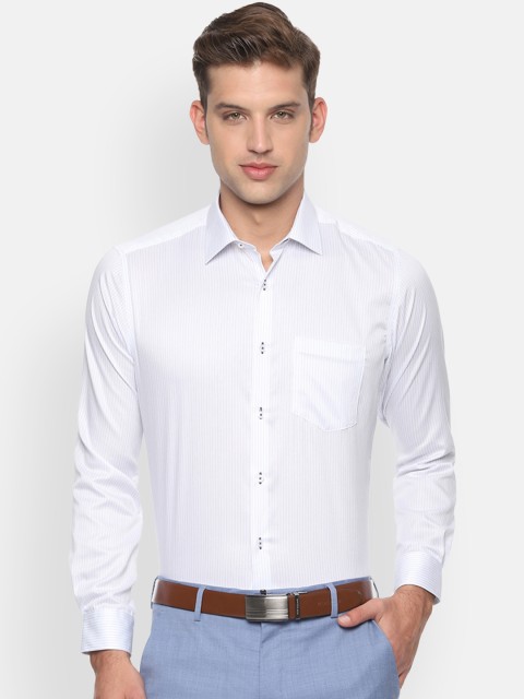 

Van Heusen Men White Regular Fit Striped Formal Shirt