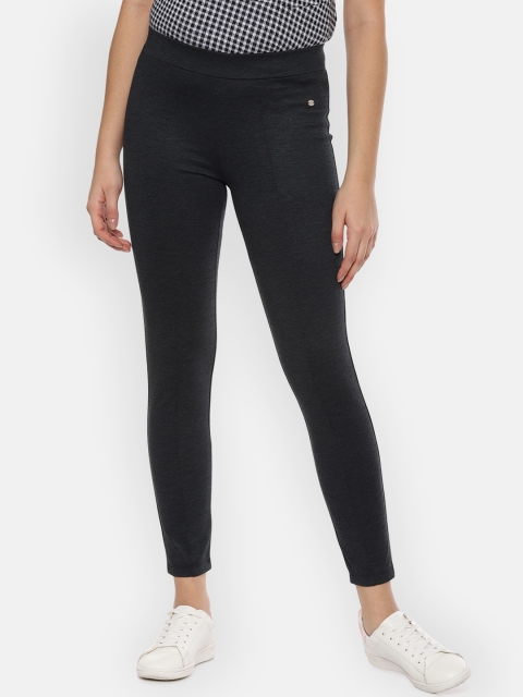 

Allen Solly Woman Grey Solid Leggings