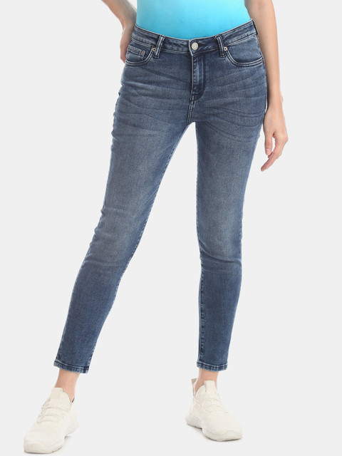 

Aeropostale Women Blue Slim Fit Mid-Rise Clean Look Stretchable Jeans