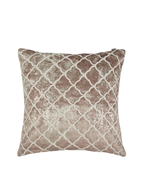 

Living Essence Taupe Single Self Design Square Cushion Covers