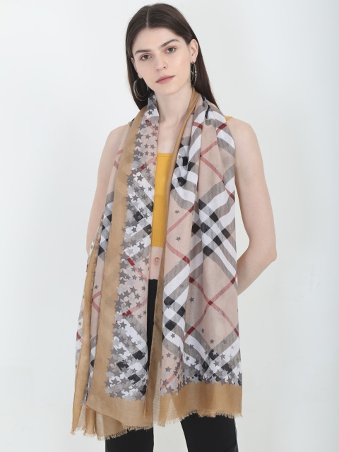 

FabSeasons Women Beige & Black Checked Scarf