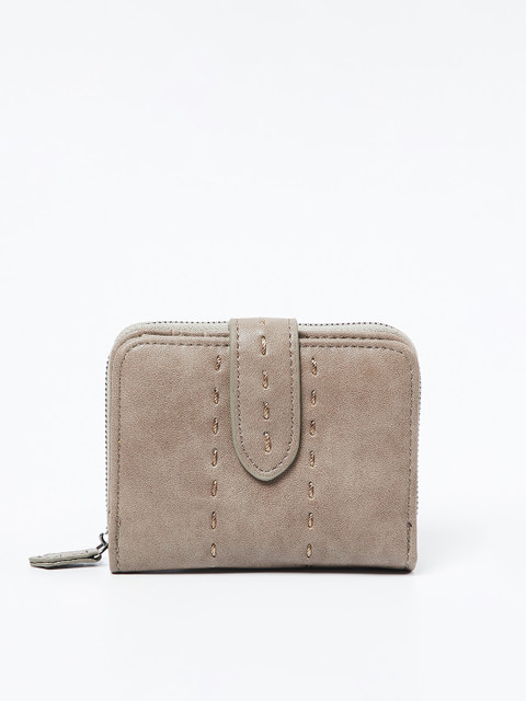 

Ginger by Lifestyle Women Beige Solid Two Fold Wallet
