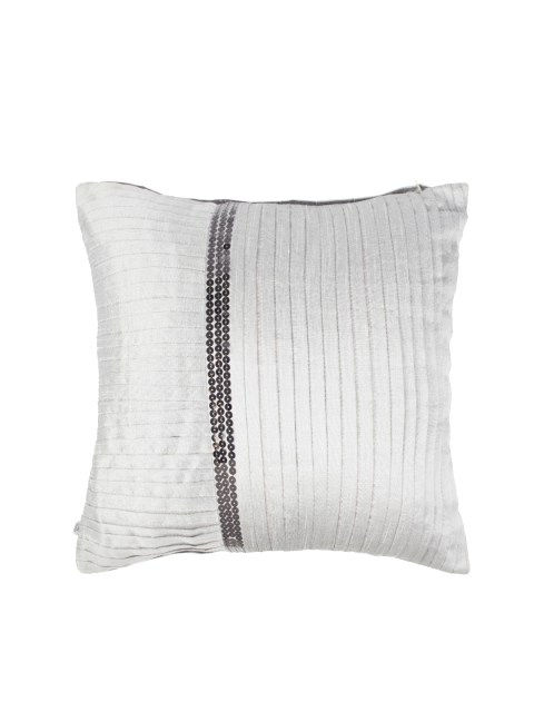 

HomeTown Multicoloured Floral Square Cushion Cover, Grey