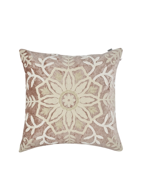 

Living Essence Taupe Single Self Design Square Cushion Covers
