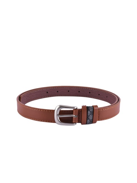 

BuckleUp Women Tan Brown Solid Slim Belt
