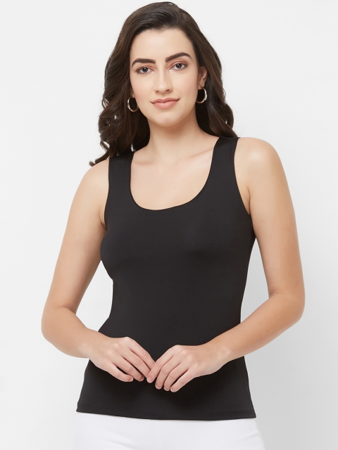 

bebe Women Black Solid Tank Top