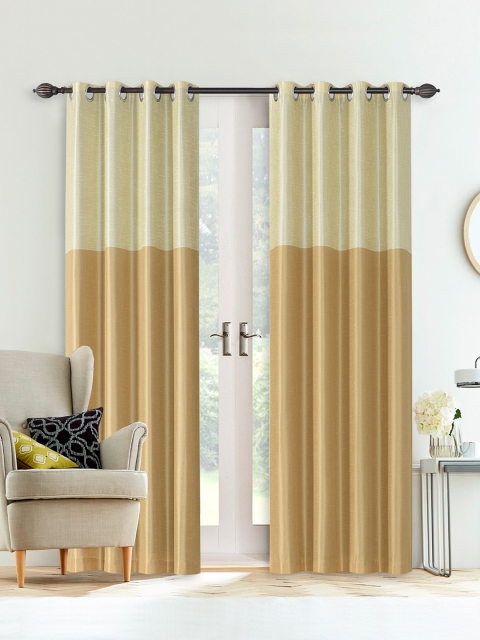 

Deco Window Beige Set of 2 Black Out Long Door Curtains