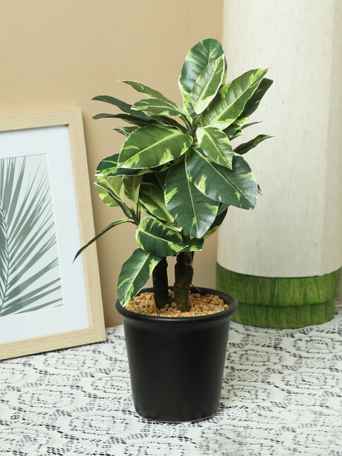 

PolliNation Variegated Artificial Quercus Bonsai With Pot, Green