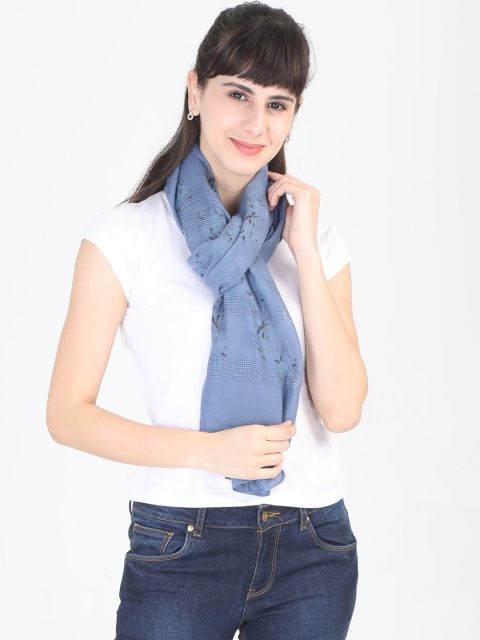 

FabSeasons Women Blue Printed Scarf