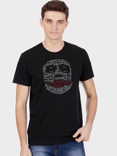 

Free Authority Men Black Joker Printed Round Neck T-Shirt