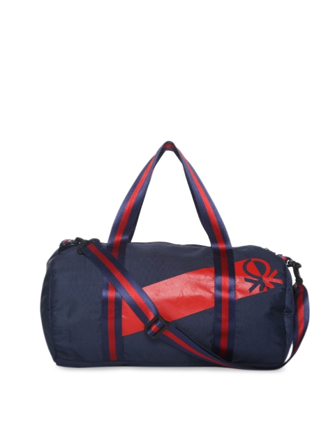 

United Colors of Benetton Unisex Navy Blue Printed Duffel Bag