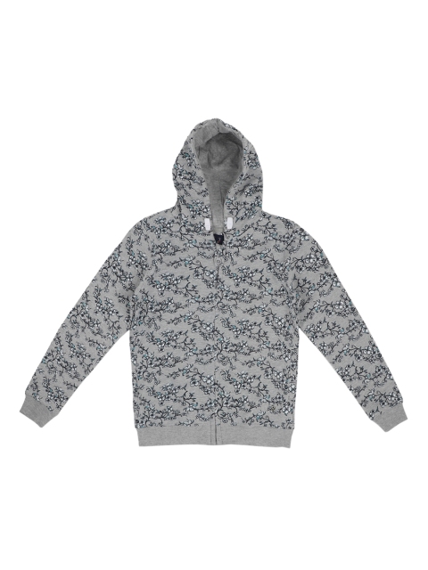 

Allen Solly Junior Girls Grey & Black Floral Printed Hooded Sweatshirt