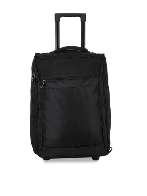 

yelloe Black Solid Soft-Sided Travel Trolley Bag