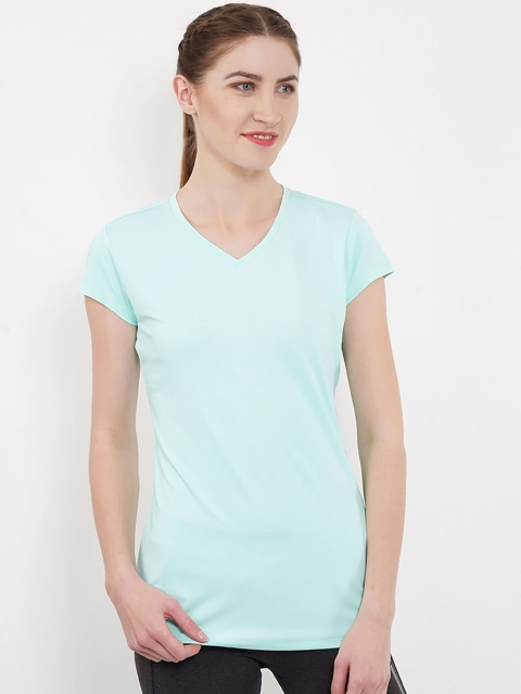 

Sweet Dreams Women Sea Green Solid V-Neck Lounge T-shirt