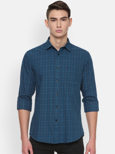 

Allen Solly Men Blue Slim Fit Checked Casual Shirt