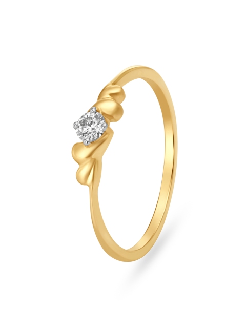 

Mia by Tanishq 14KT Gold Diamond Ring for Women with Wavy Details