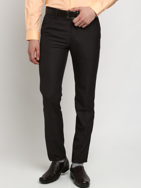 

Crocodile Men Brown Slim Fit Solid Formal Trousers