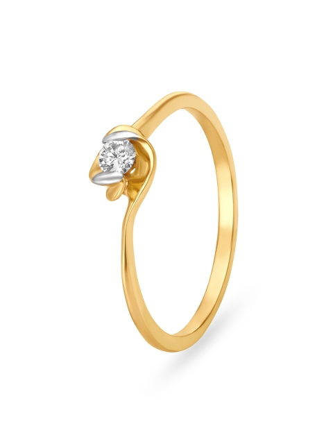 

Mia by Tanishq 14KT Gold Diamond Ring for Women in Bypass Flower Design