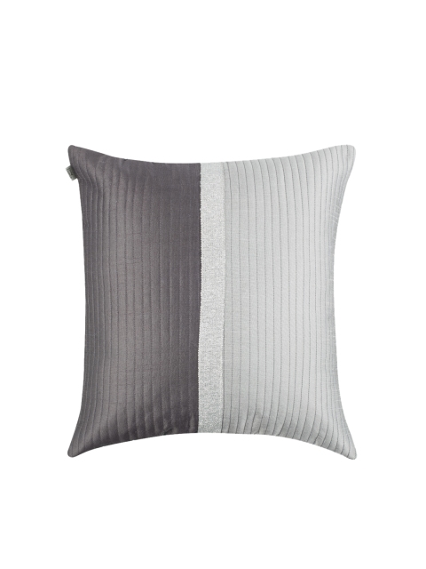 

Living Essence Grey Single Colourblocked Square Cushion Cover