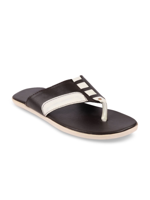 

FAUSTO Men Brown & White Comfort Sandals