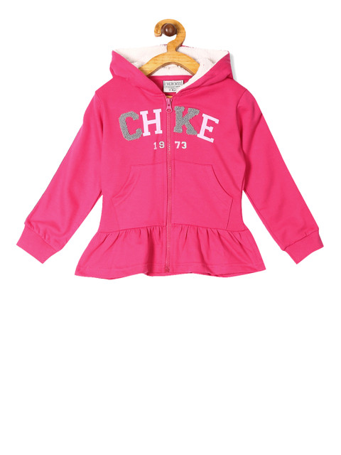 

Cherokee Girls Pink Printed Hooded Sweatshirt