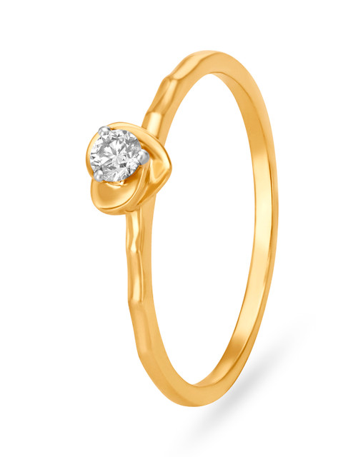 

Mia by Tanishq 14KT Gold Diamond Ring for Women in Flower Design