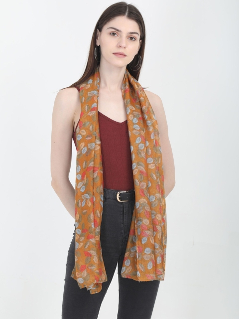 

FabSeasons Women Yellow Printed Scarf