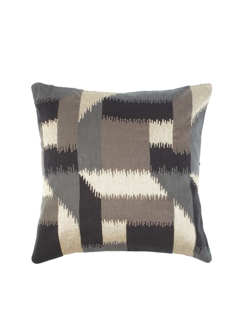 

Living Essence Grey & Off-White Set of Single Abstract Square Cushion Covers