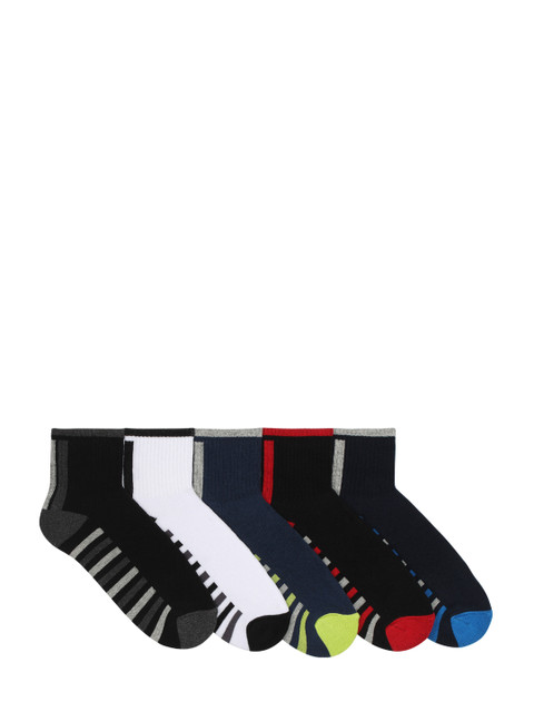 

Supersox Men Pack of 5 Ankle-Length Socks, Multi