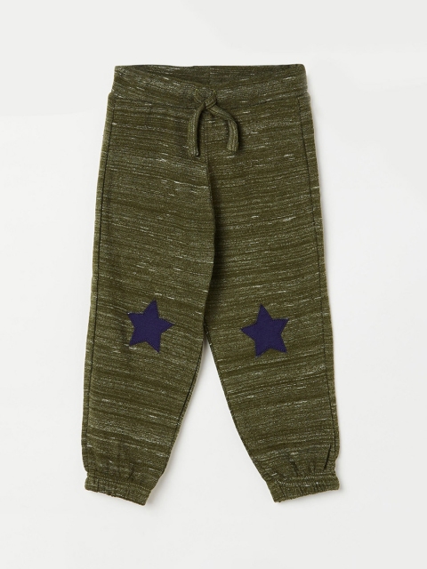 

Juniors by Lifestyle Boys Olive Self Design Track Pants