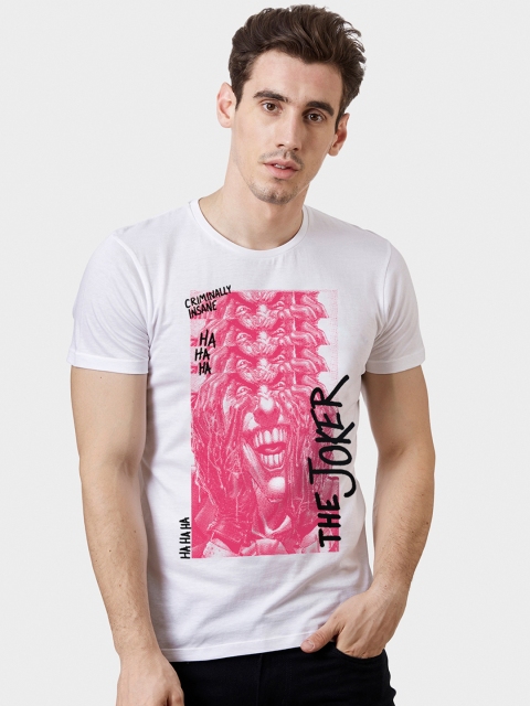 

Free Authority Men White Joker Printed T-shirt