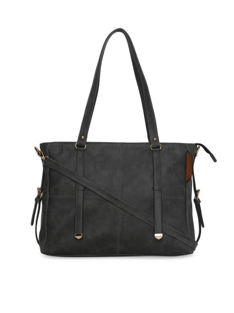 

David Jones Grey Solid Handheld Bag