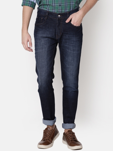 

CINOCCI Men Blue Slim Fit Mid-Rise Clean Look Stretchable Jeans