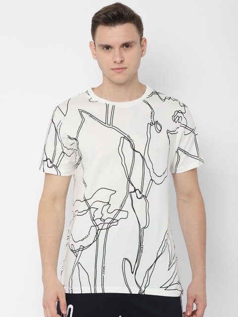 

SKULT by Shahid Kapoor Men White Printed Round Neck T-shirt