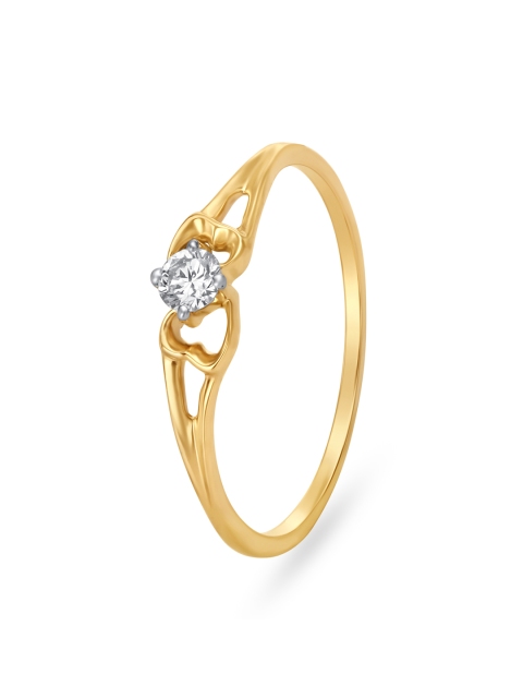 

Mia by Tanishq 14KT Gold Ring for Women in Cut-Out Design with Studded Diamond