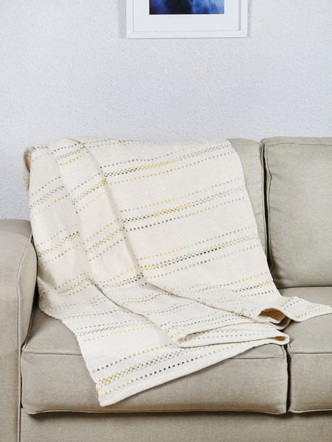 

House This Yellow Patterened Throw