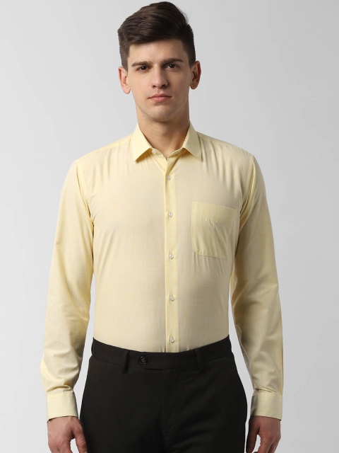 

Peter England Men Yellow Regular Fit Self Design Formal Shirt