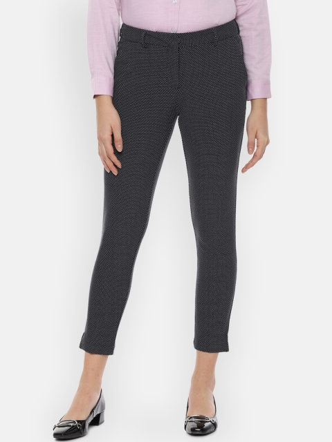 

Allen Solly Woman Women Grey Regular Fit Printed Regular Trousers