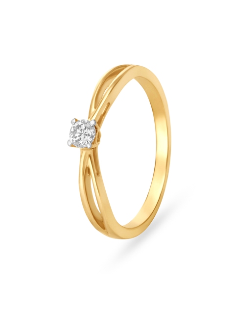 

Mia by Tanishq 14KT Gold Diamond Ring for Women in Split Shank Design