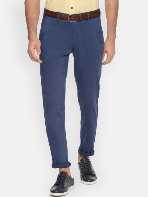 

Van Heusen Sport Men Blue Slim Fit Solid Regular Trousers