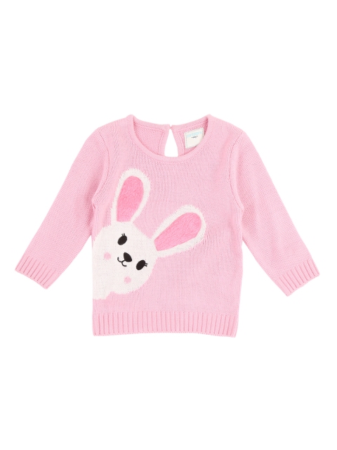 

Pantaloons Baby Girls Pink Printed Sweater