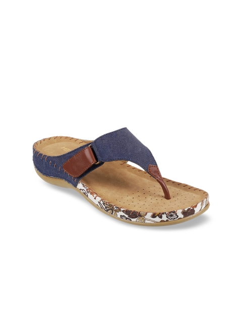

Metro Women Blue Solid Open Toe Flats