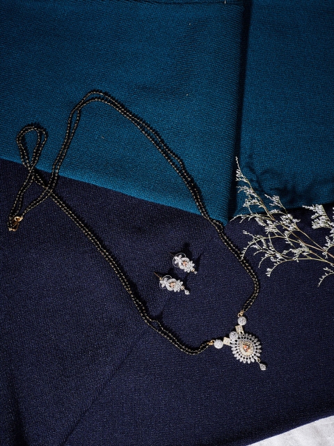 

ZeroKaata Women Gold-Plated AD Studded Mangalsutra Set
