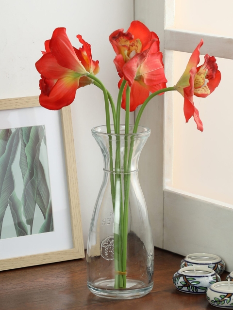 

PolliNation Set of 5 Red Artificial Orchid Flower Stems