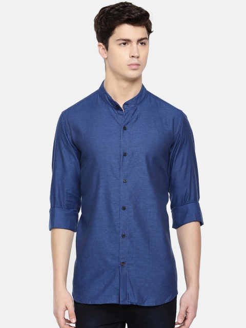 

Cross Court Men Blue Slim Fit Solid Casual Shirt