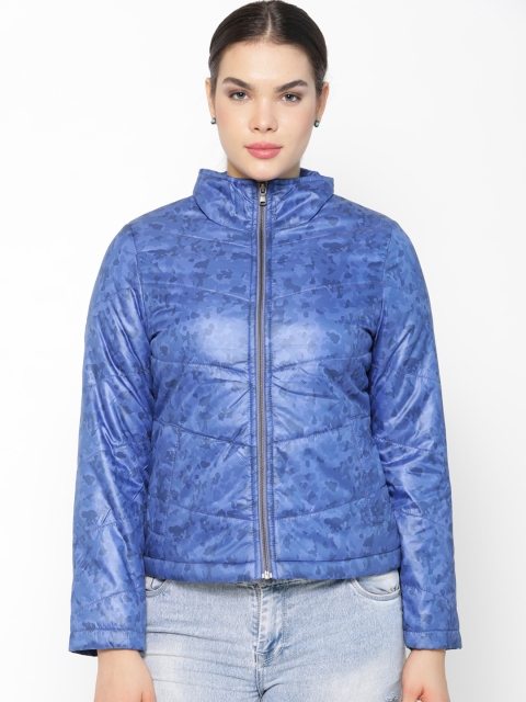 

Gipsy Women Blue Camouflage Puffer Jacket